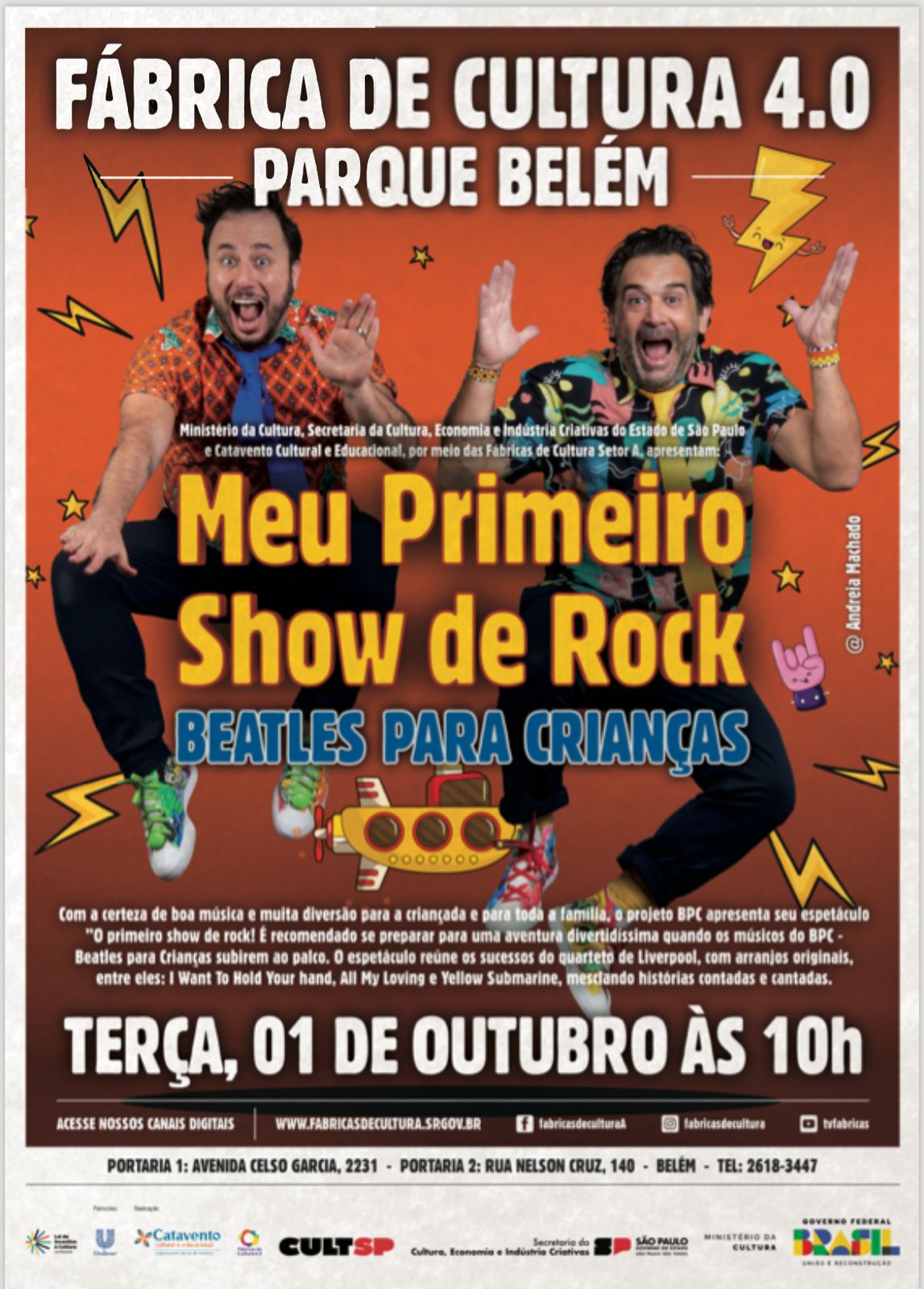 Espetáculo de Música: “Beatles para Crianças – O Primeiro Show de Rock!”